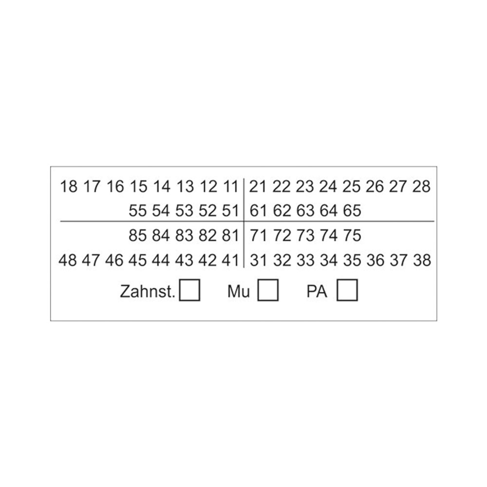 Zahnschema Befund 01 84000057, Packung