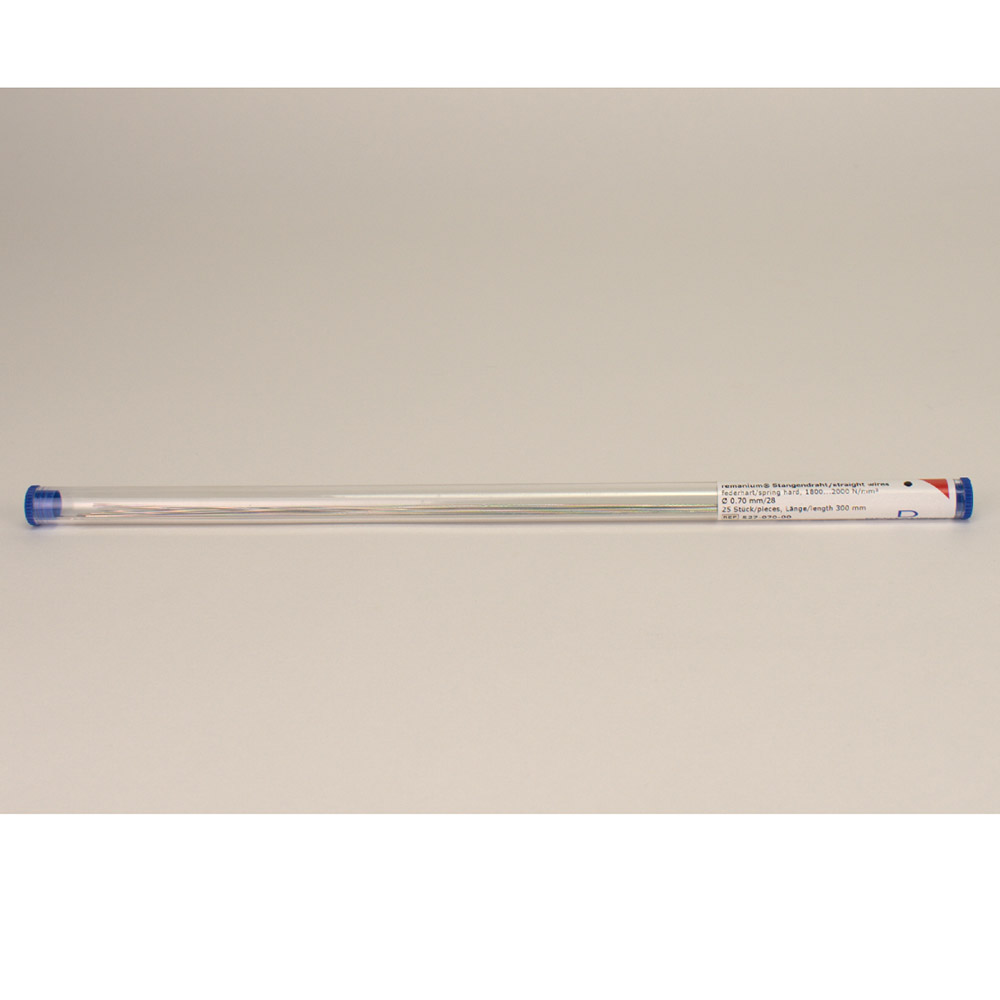 Remanium Stangendraht federhart rund 0,70 x 300 mm, 25 Stück