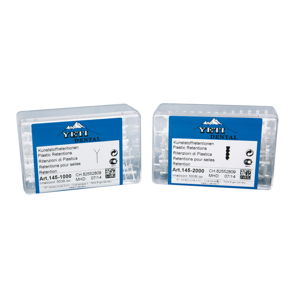 Plastikretentionen weiß 145-1000, 500 Stück