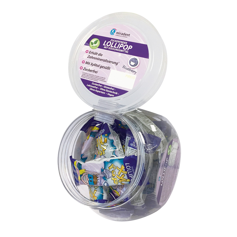 miradent XyliPOP Lolli Blaubeere, 25 x 6 g