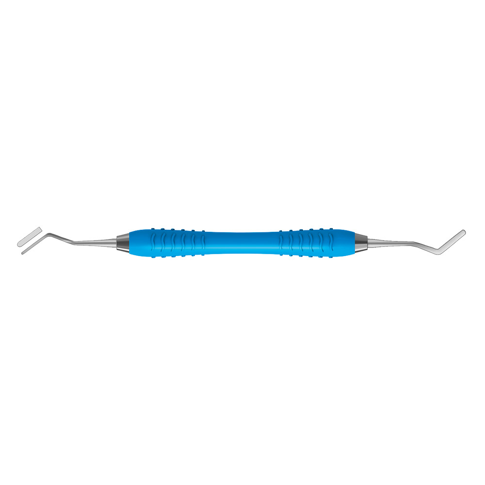 Heidemann Spatel 2.0/0,3 mm flexibel Colori Silikon Griff hellblau, Stück