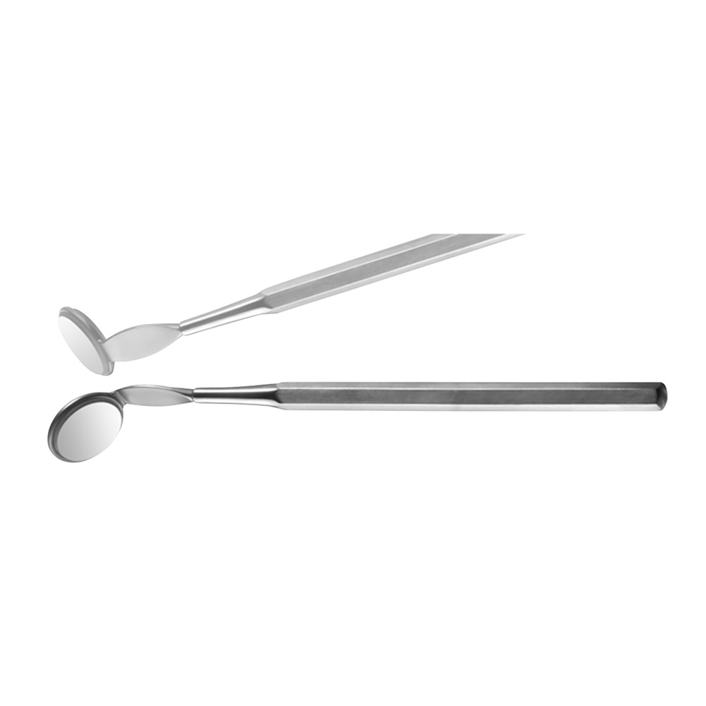 Mundspiegel plan Twin Side Rhodium 470/4, 6 Stück