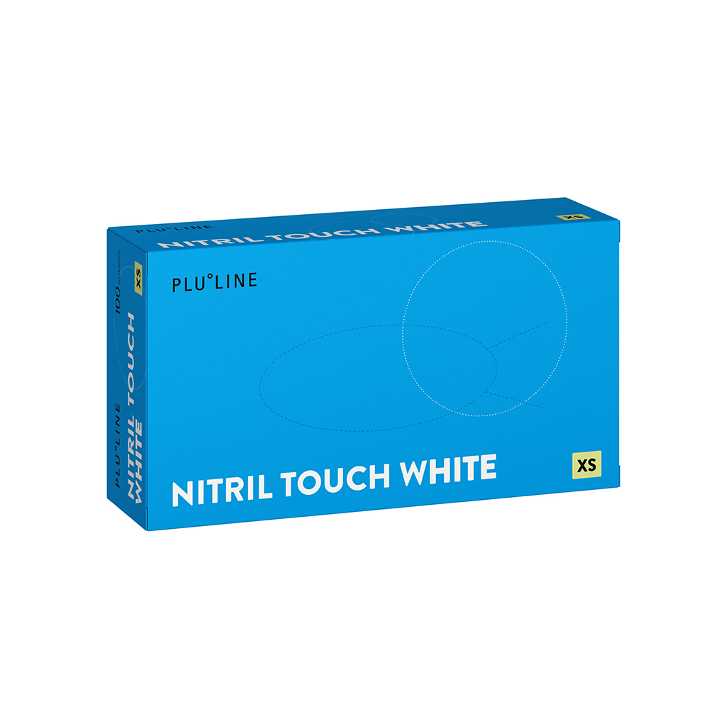 PLULINE Nitril Touch Handschuhe white Gr. XS, 100 Stück