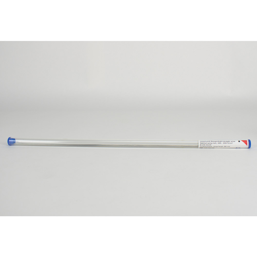 Remanium Stangendraht federhart rund 0,50 x 380 mm, 25 Stück