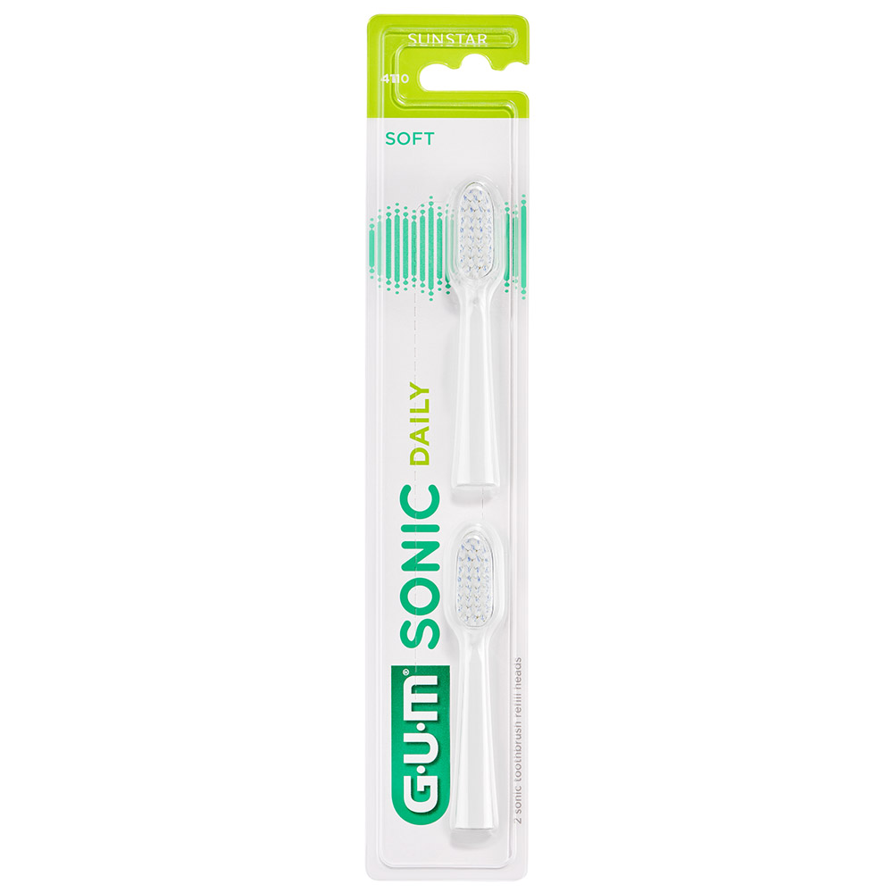 Gum SONIC Daily Ersatzbürste weiß,2 Stück
