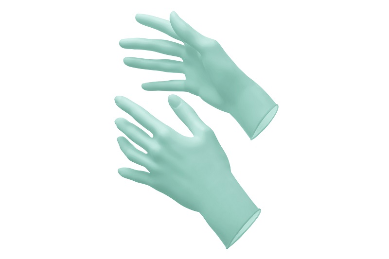 Gants en nitrile STYLE taille L vert émeraude, paquet de 100 pièces