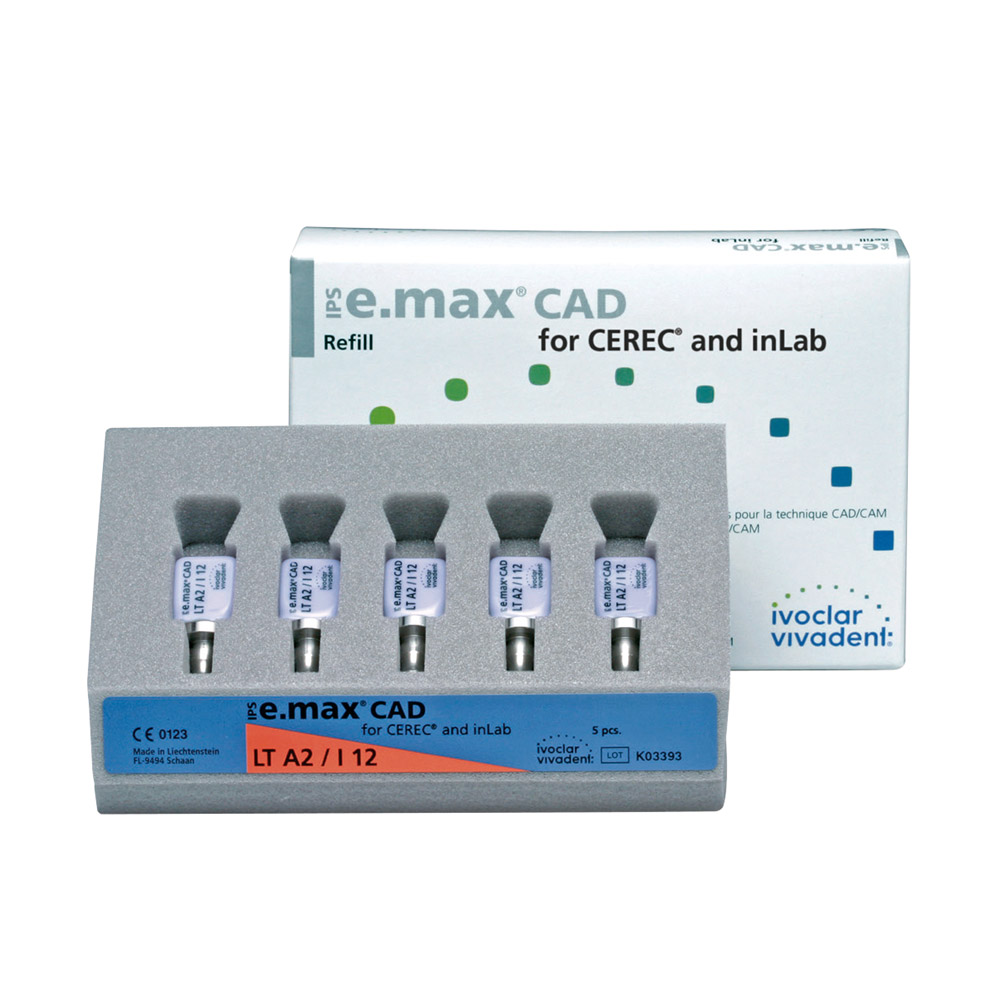IPS e.max CAD Cerec/Inlab LT A4 C14, 5 Stück
