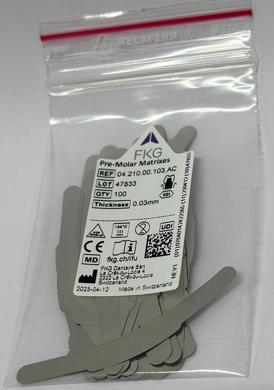 FKG Matrizen ET0,03mm Nr.209 Prämolar