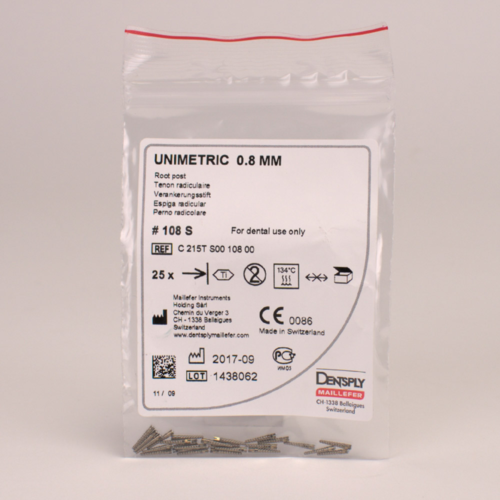 Unimetric Stifte 215T 108S, 25 Stück