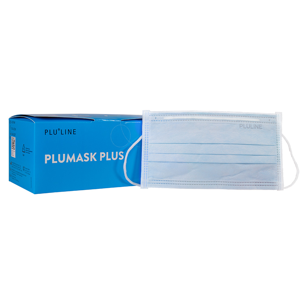 Plumask Plus masque buccal bleu, 50 pièces