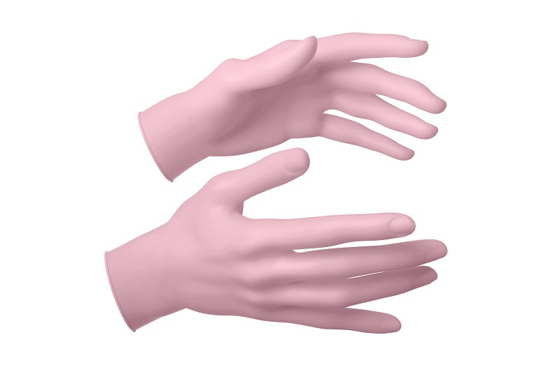 STYLE Nitril Handschuhe Gr. XS pink pan., 100 Stück Packung