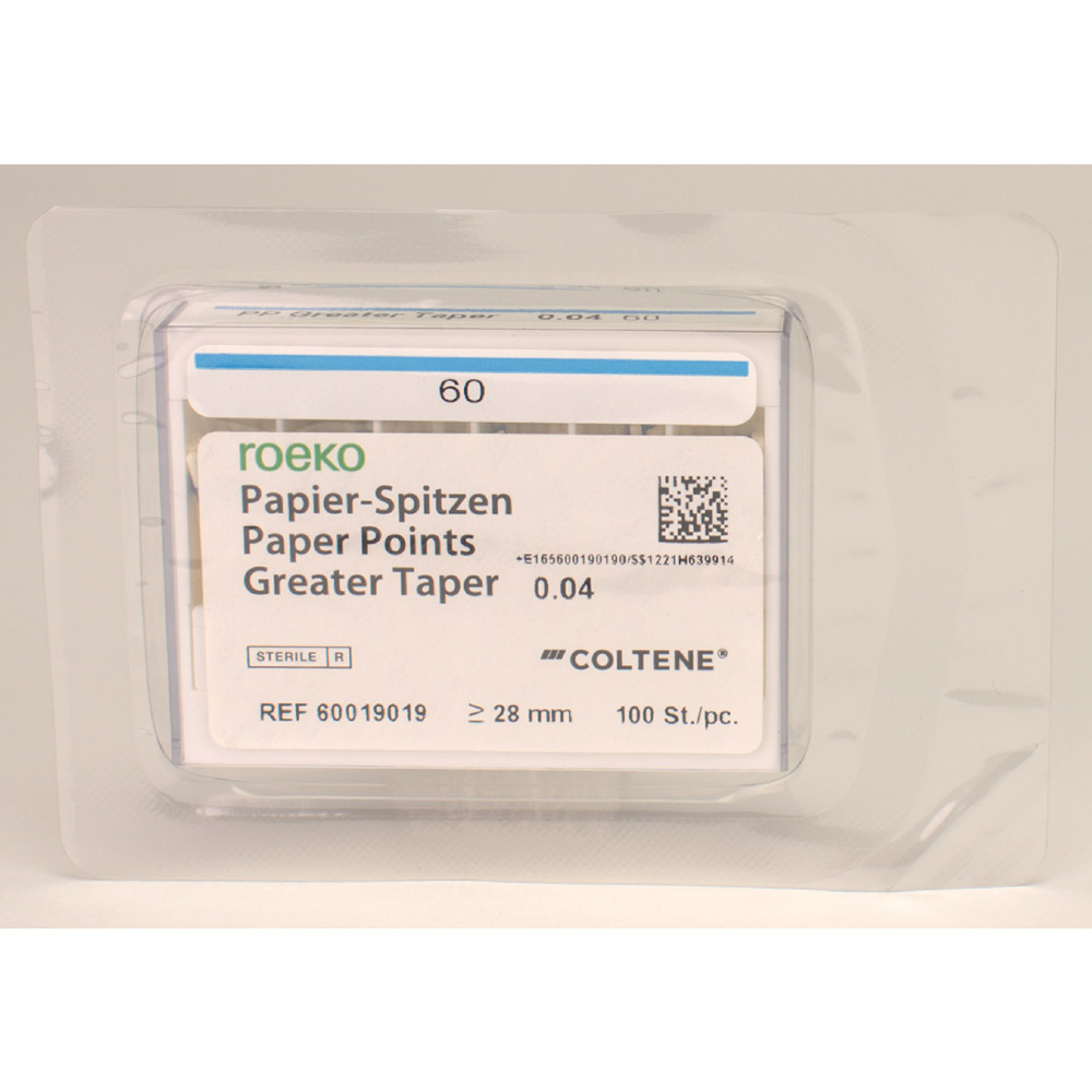 Papierspitzen Greater Taper 0.04 #60, 100 Stück