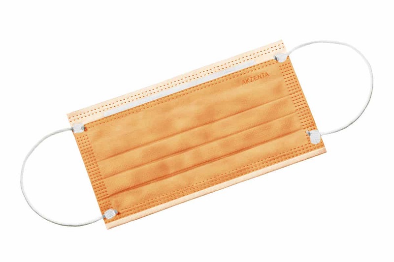 TOP MASK Ultrasafe Mundschutz 3-lagig orange, 50 Stück