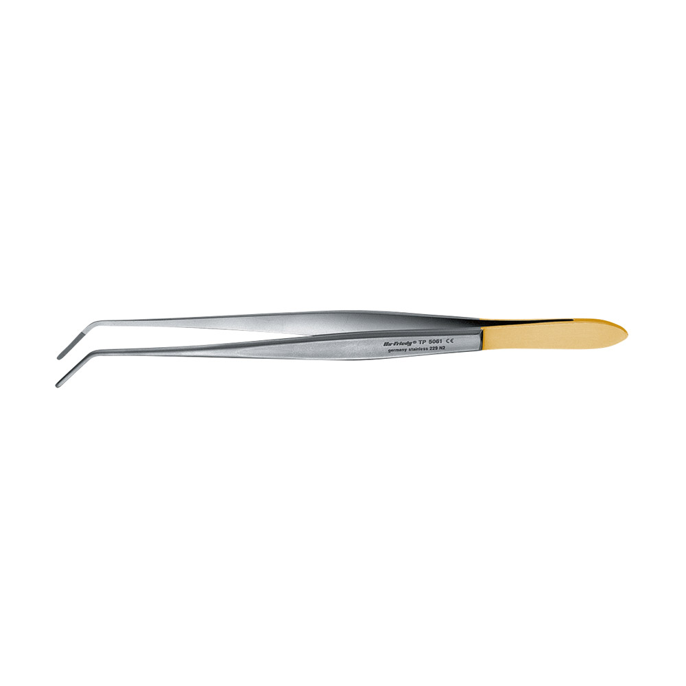 Pinzette 18cm gebogen 45°  P-S St