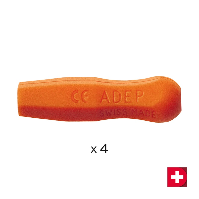Deppeler ADEP Griffhülsen orange, 4 Stück