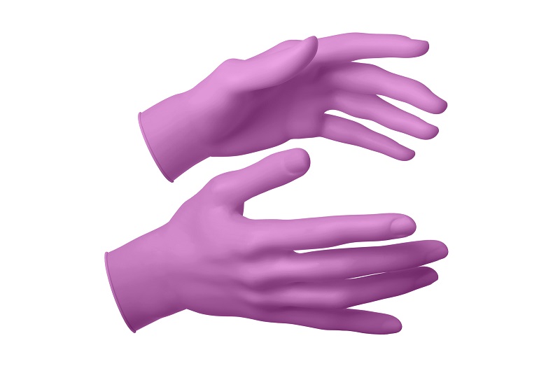 STYLE Nitril Handschuhe Gr. M pink hori., 100 Stück Packung