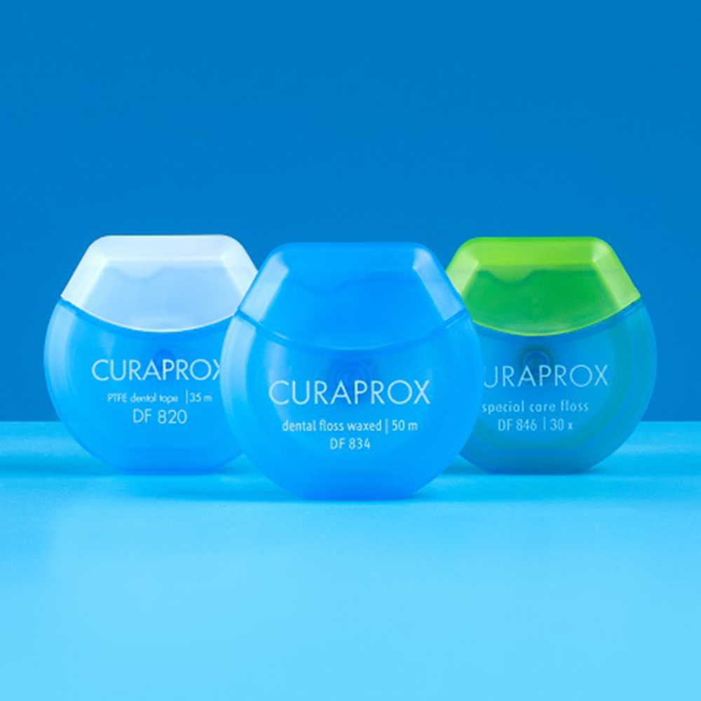 Curaprox Zahnseide gewachst DF 834, 50 m Packung