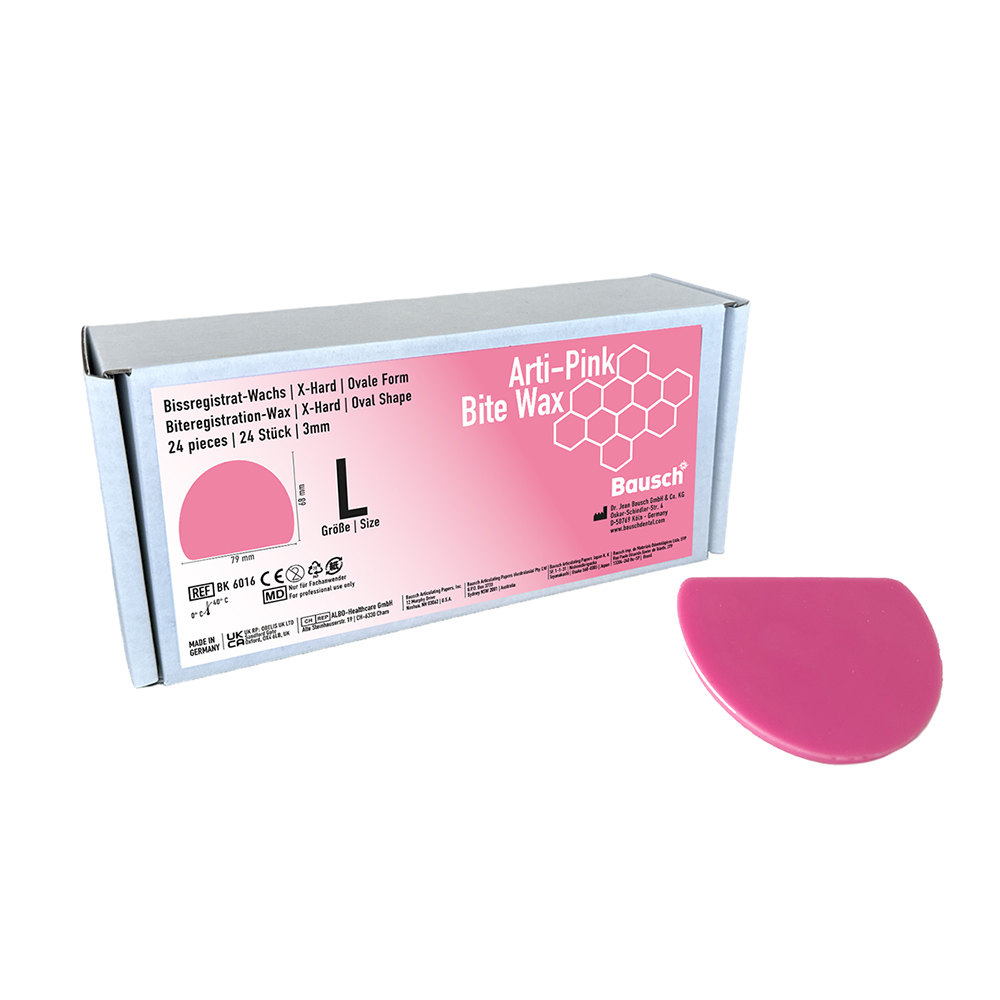 Arti-Pink Bite Wax pink oval Gr..L 3 mm, 24 Stück