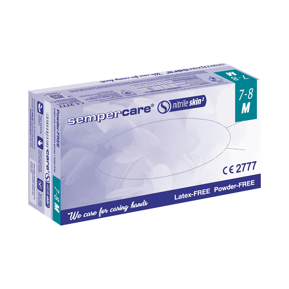 Gants en nitrile Sempercare Skin 2 pf lavande-bleu Taille S, paquet de 200 pièces