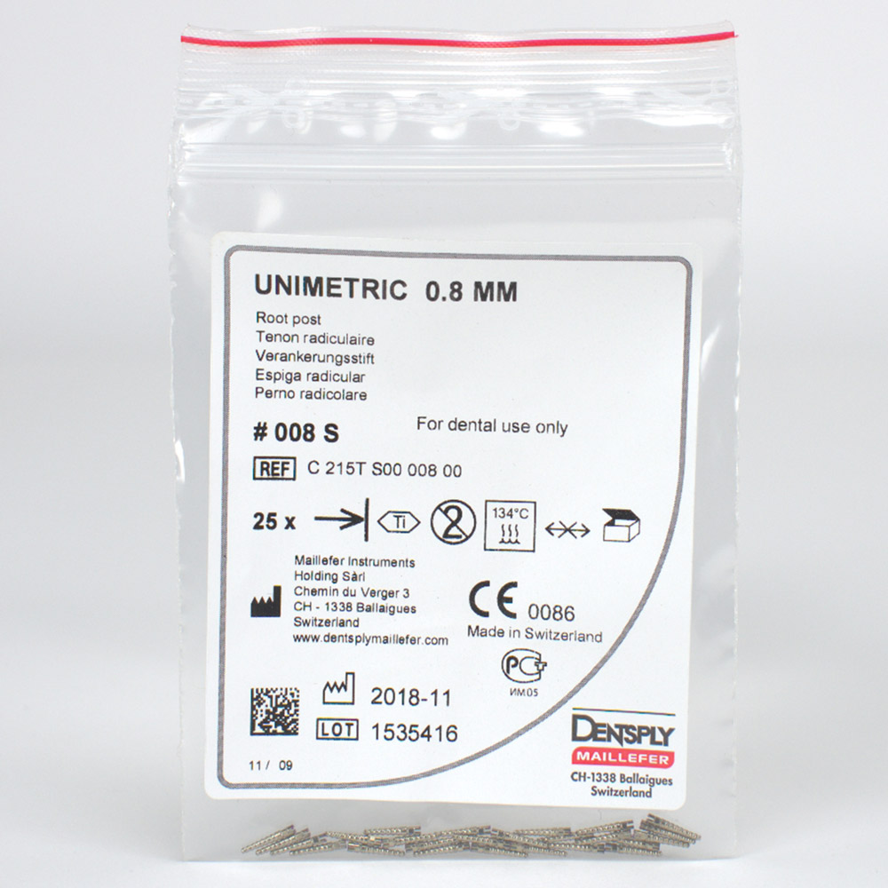 Unimetric Stifte 215T 008S, 25 Stück