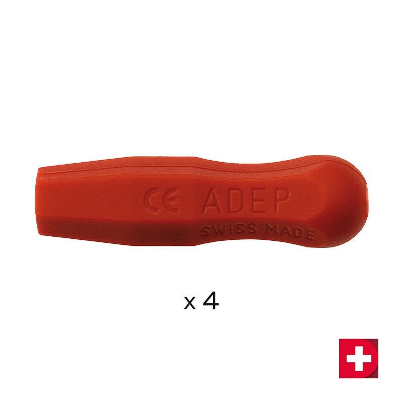 Deppeler ADEP Griffhülsen rot, 4 Stück