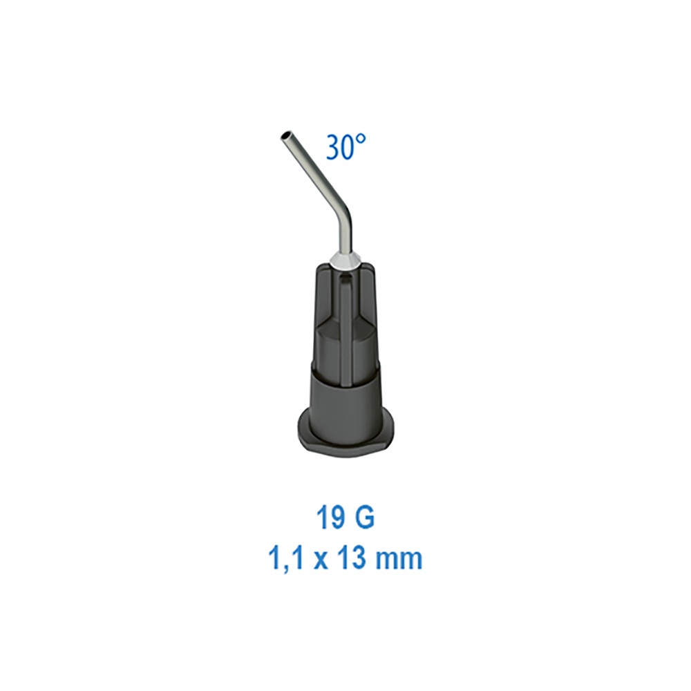 PLULINE Applikationskanülen flow 19G 1,1 x 13 mm 30° schwarz, 100 Stück