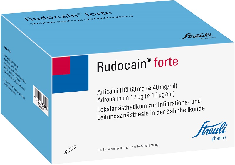 Rudocain forte Zyl Amp >CH, 100 x 1.7 ml Zylinderampullen Packung
