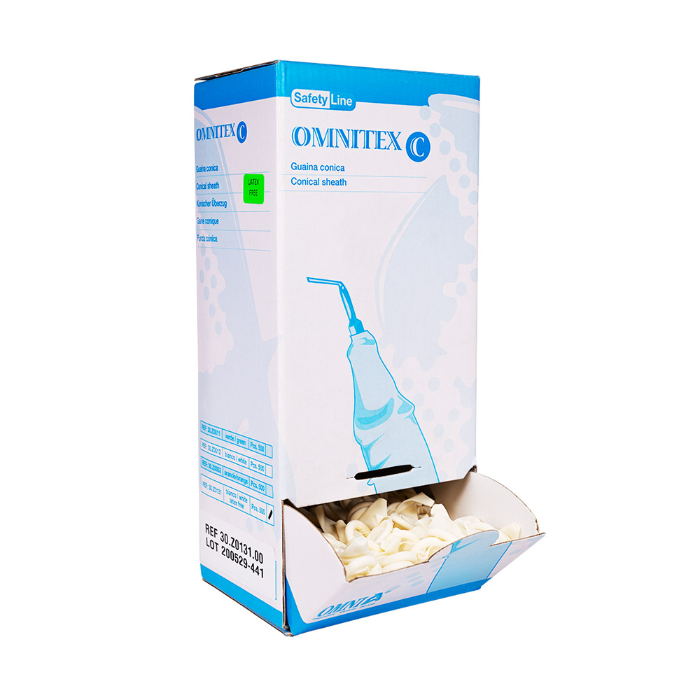 Omnitex Überzug Nitril U universal weiß, 500 Stück Packung
