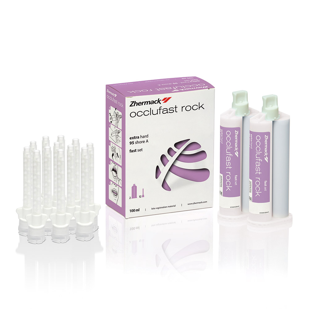 Occlufast Rock Bissregistrat, 2 x 50 ml + 12 Mischkanülen