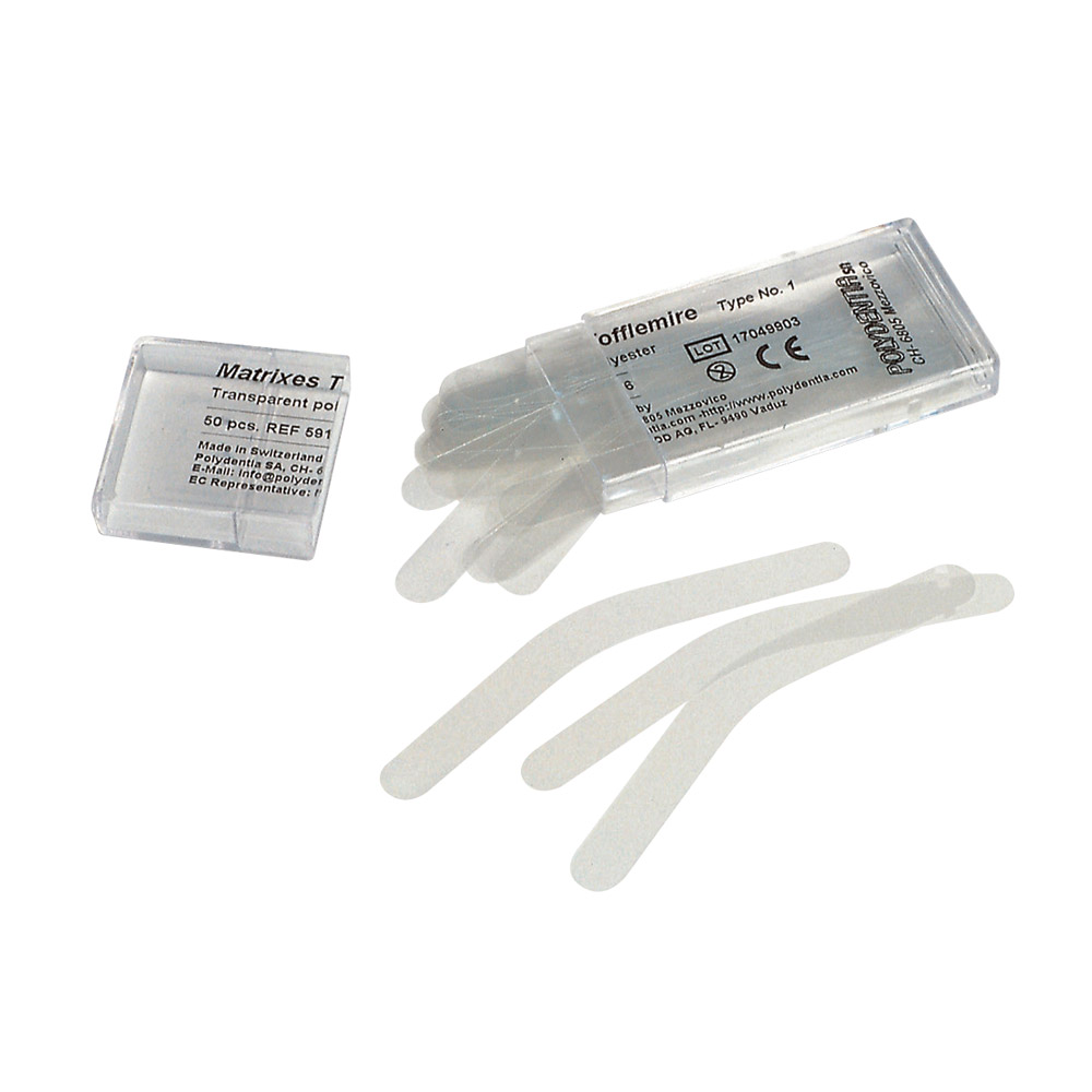 Tofflemire Matrizen transparent 0,075 x 6,3 mm, 50 Stück