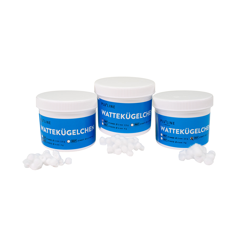 PLULINE Wattekügelchen Ø 7 mm, 10 g Packung