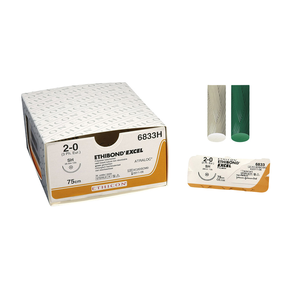 Ethibond grün 4-0/1,5 V5 75 cm, 36 Stück