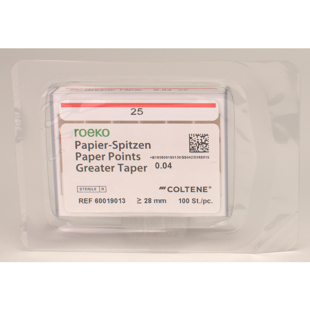 Papierspoints Greater Taper 0,04 #25, 100 pièces