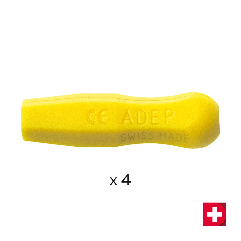 Deppeler ADEP Griffhülsen gelb, 4 Stück