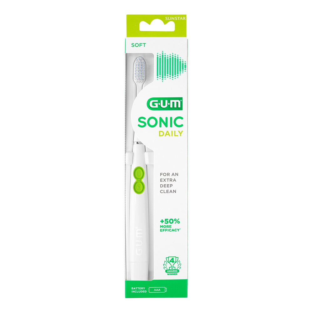 Gum SONIC Daily Zahnbürste weiß, Stück