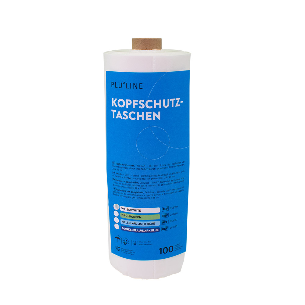 PLULINE Kopfschutztaschen 28 x 25 cm weiß, 100 Stück
