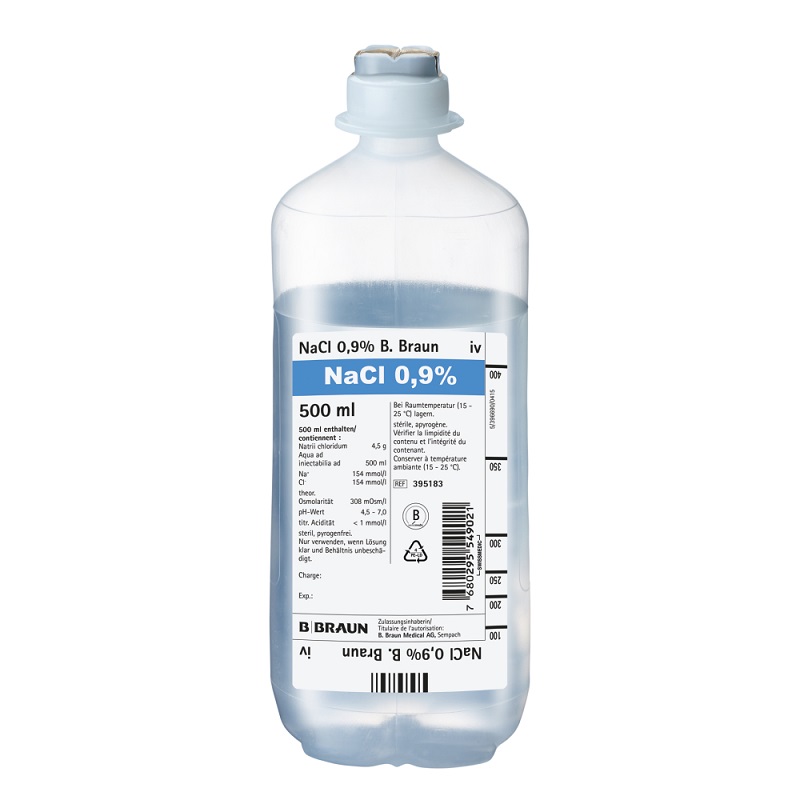 NaCL 0,9%, 10 x 500ml Ecoflag plus