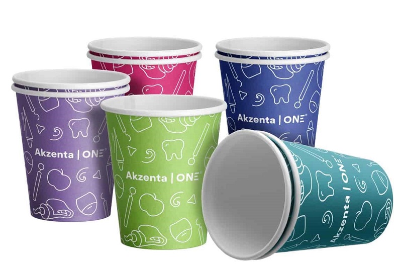 Akzenta ONE Pappbecher Street Art 70x45x80mm 200 ml sort., 1000 Stück Packung
