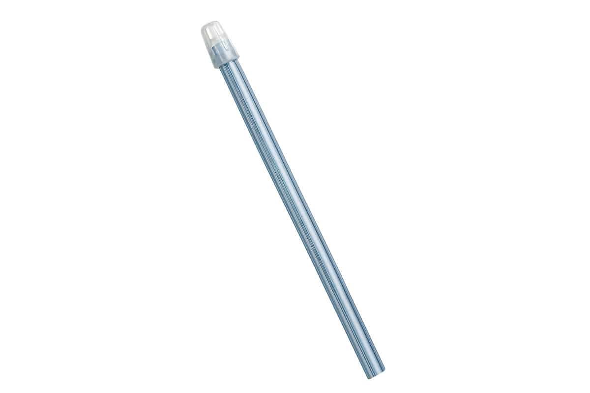TOP FLEX PLUS Speichelsauger 145 mm abnehmbare Kappe hellblau, 100 Stück Packung