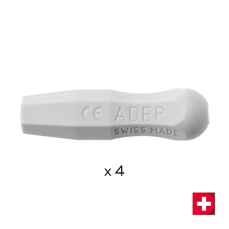 Deppeler ADEP Griffhülsen grau, 4 Stück