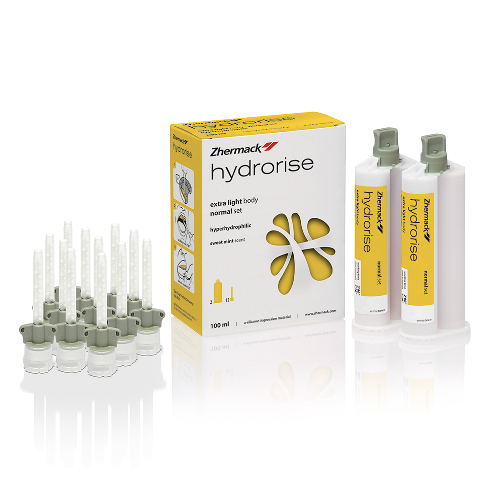 Hydrorise Extra light body normal set, 2 x 50 ml Kartusche, 12 Mixing Tips