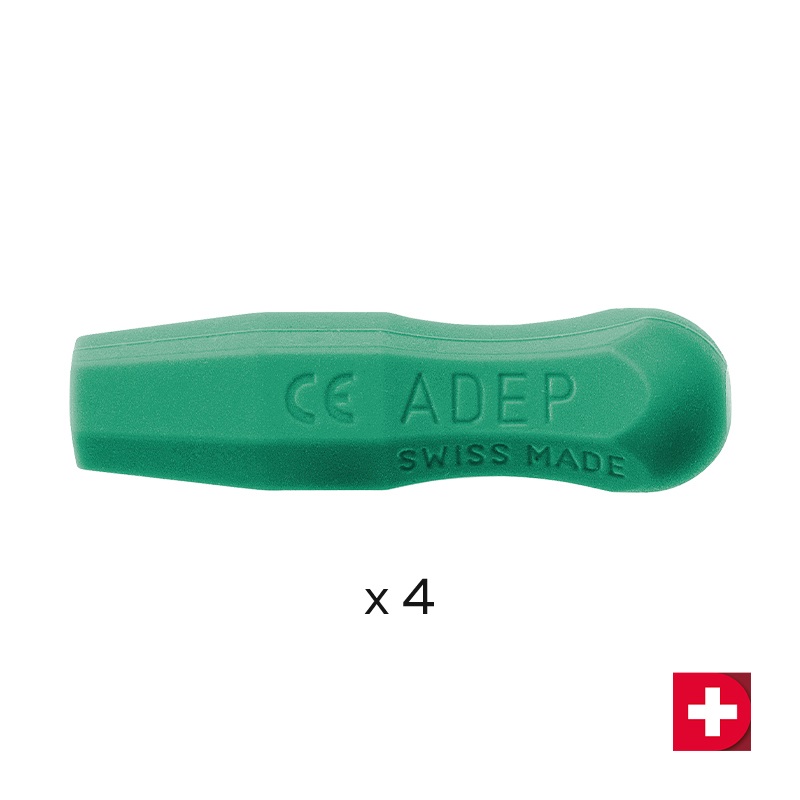 Manchons de poignée Deppeler ADEP vert clair, lot de 4 pièces