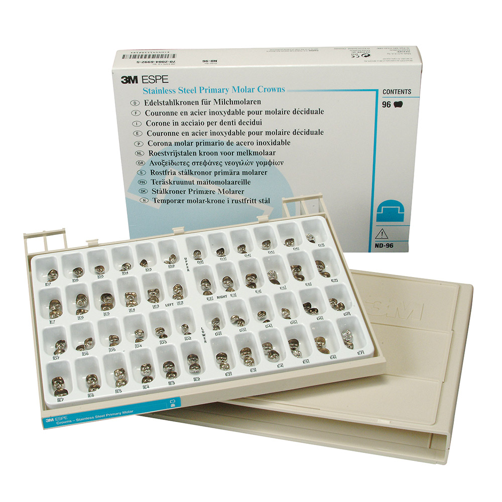 3M acier inox couronne molaire lait ND-96 Assortiment