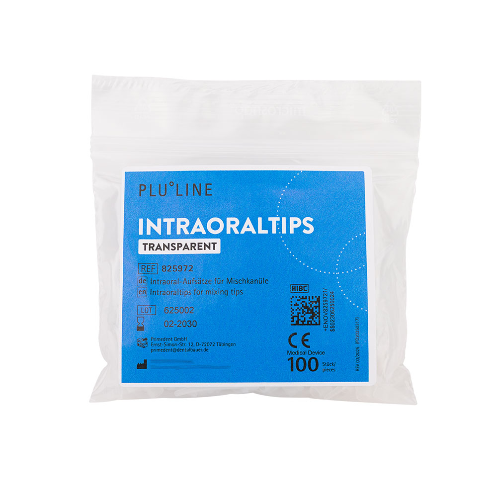 Embouts intra-oraux PLULINE transparents, 100 pièces