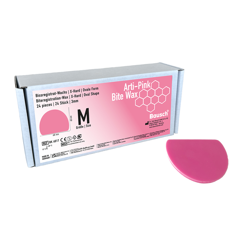 Arti-Pink Bite Wax pink oval Gr. M 3 mm, 24 Stück