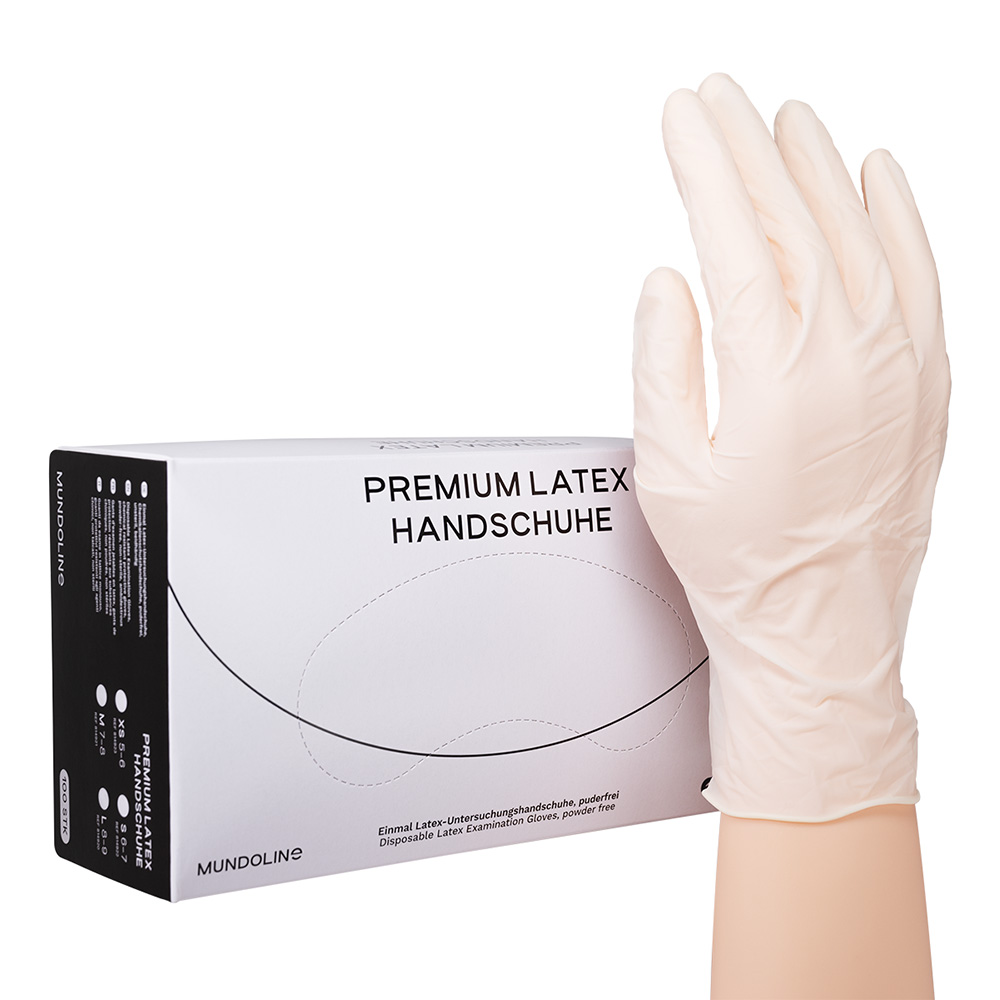 Mundoline LatexHandschuhe Premium Gr. M, 100 Stück