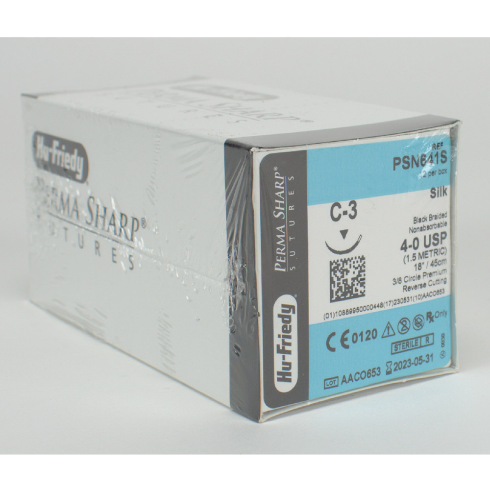 Sutures Soie #4-0NA/C-3 P.inversée 3/8 cercle