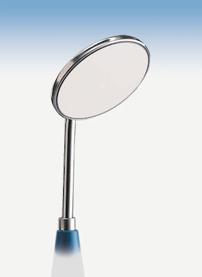 Mundspiegel Rhodium 24 mm DA037, 12 Stück