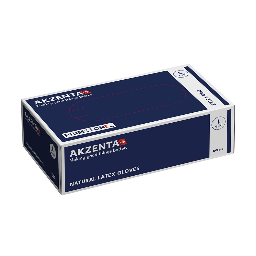 Top Touch Plus Latex Extra Grip Handschuhe Gr. L, 100 Stück Packung