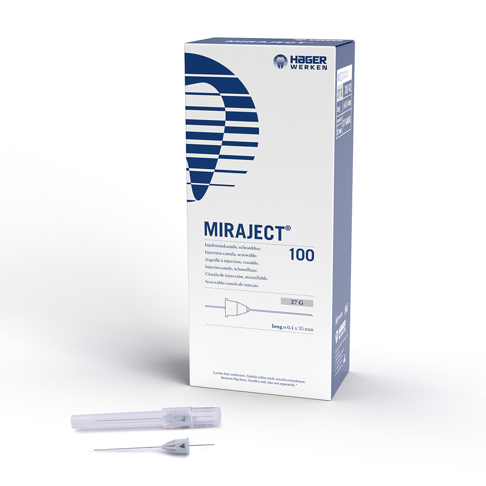 Miraject aiguilles 27 G longue 04x35 100 pces